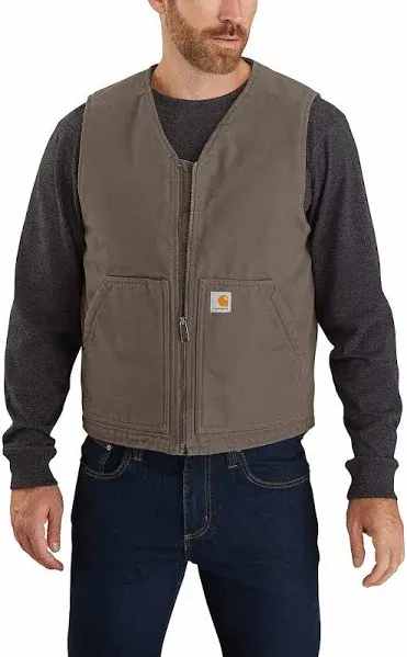 Carhartt Men's Relaxed Fit Washed Duck SherpaLined Vest