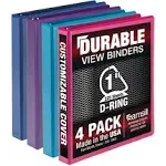 Samsill MP46439: Durable D-Ring View Binders, 3 Rings, 1" Capacity, 11