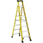 FXS1508 8 ft Fiberglass 2 in 1 Step Ladder