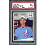 Randy Johnson Rookie Card 1989 Fleer #381 PSA 9