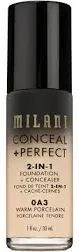 Milani Conceal + Perfect 1-in-1 Foundation - Caramel, Cruelty-Free Liquid Foundation, 1 Fl. Oz.