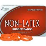 Alliance Non-Latex Rubber Bands, #117B (7” x 1/8”) Orange, 1 lb. Box