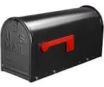 Janzer Mailboxes Textured Black Residential Post Mount Mailbox