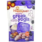 Happybaby Organics Greek Yogis, Blueberry & Purple Carrot, Crawling Baby - 1 oz