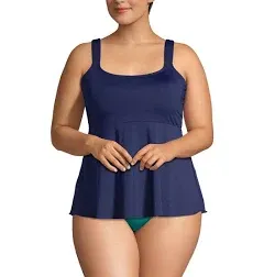 Lands' End Women's Plus Size Flutter Tankini Top