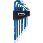 Titan 12714 9 Piece Extra Long Arm Ball End Hex Key Set Metric