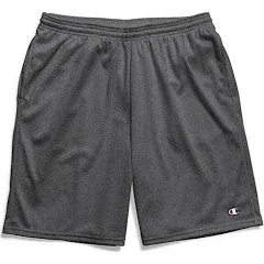 Champion Men&#039;s Long Mesh 9&#034; Shorts with Pockets Size L Black