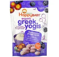 HAPPY BABY Greek Yogis Blueberry Purple Carrot 1 oz