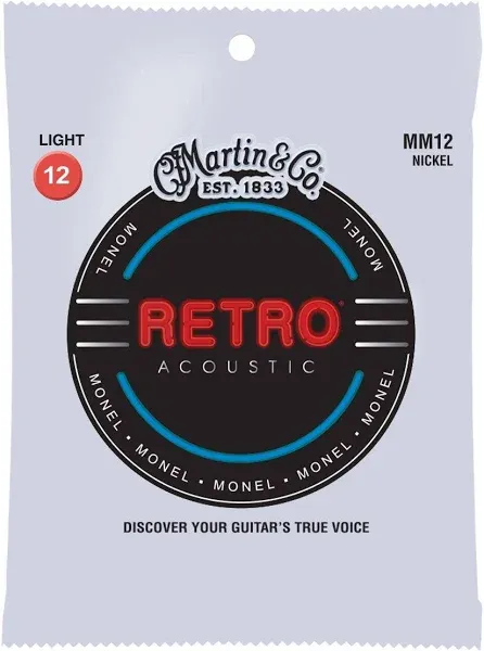 Martin MM12 Retro Light Acoustic Guitar Strings