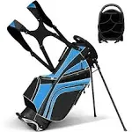 Costway Golf Stand Cart Bag with 6 Way Divider Carry Pockets