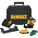 DEWALT DCLE34031D1 20V 3x360 Green Line Laser 2.0Ah Kit