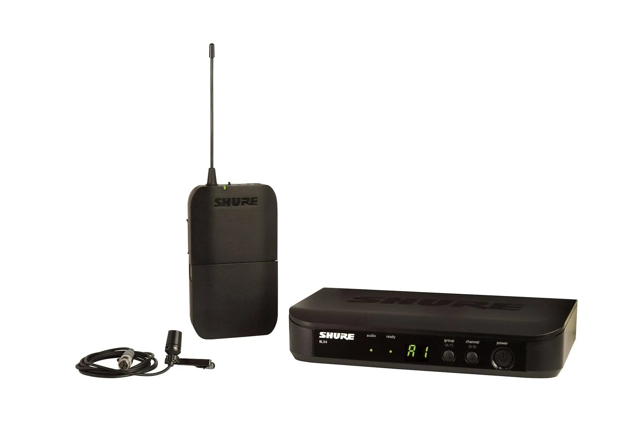 Shure BLX14/CVL UHF Wireless Microphone System - Perfect for Interviews, Presentations, Theater - 14-Hour Battery Life, 300 ft Range | Includes CVL Lavalier Mic, Single Channel Receiver | H8 Band