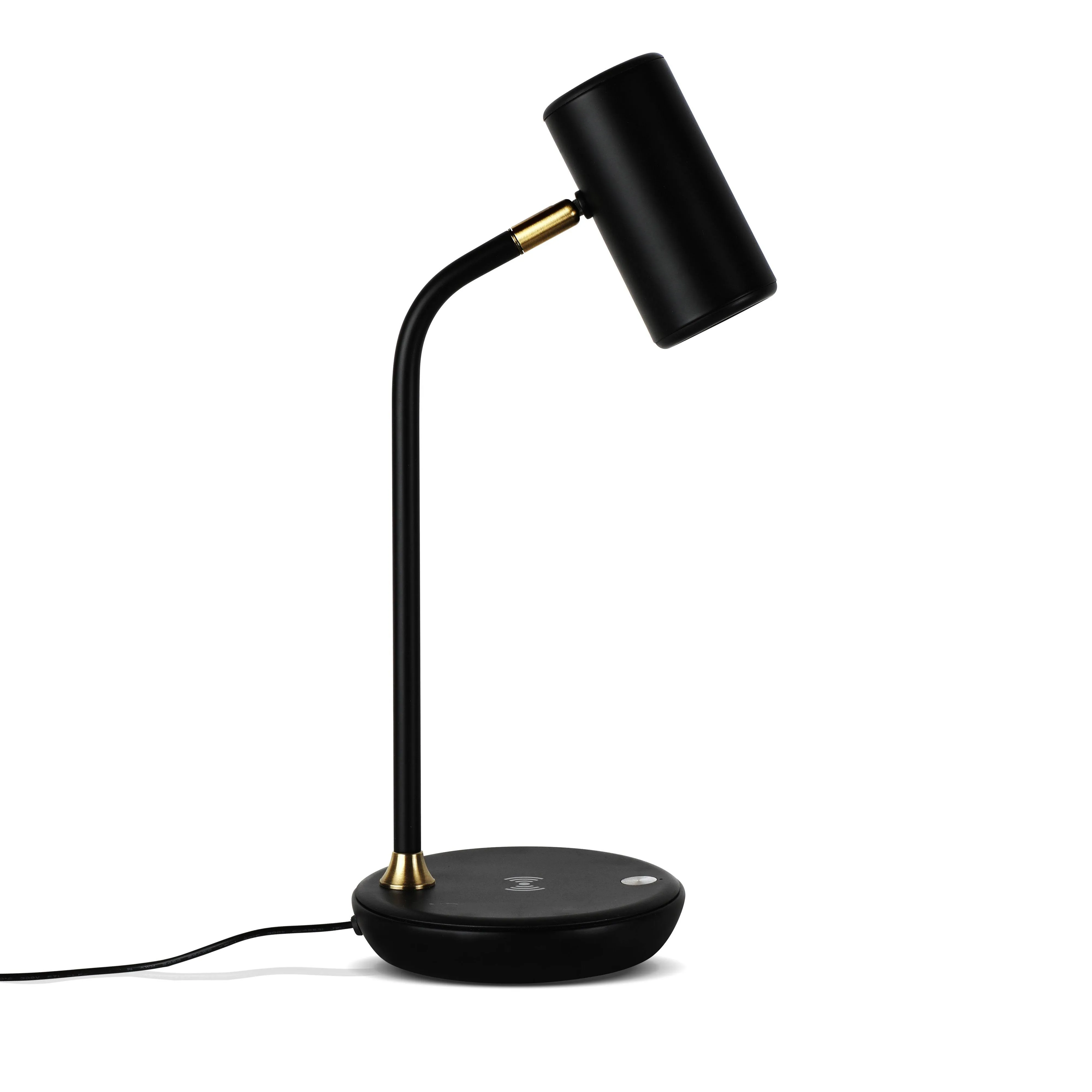 Brightech Ezra LED Table Lamp with Wireless Charging Pad - Black