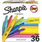 Sharpie Tank Highlighters, Assorted, Chisel Tip, 36 Count