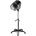 Costway Adjustable Stand Up Hood Floor Hair Bonnet Dryer Rolling Base Salon