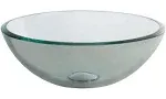 Kraus GV-101-14 14&#034; Clear Glass Vessel Bathroom Sink -