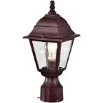 Briton-One Light Outdoor Post Lantern-6 Inches Wide by 14 Inches High