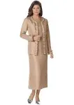 Roaman's Women's Plus Size Pleated Jacket Dress - 18 W, New Khaki