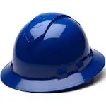 Pyramex HP54160V Ridgeline Vented Full Brim Hard Hat - 4-Point Ratchet Suspension - Blue