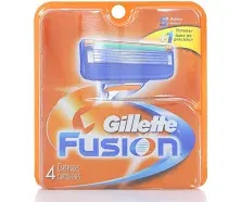 Gillette Fusion Razor Cartridges 4 ct Carded Pack