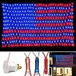 PUHONG American Flag 420 LED String Lights