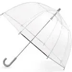 Totes Signature Clear Bubble Rain Wind proof Umbrella 