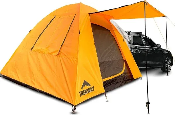 Trekway SUV Instant Dome Camping Tent w/Attachment | 9&#039; x 9&#039; | Sleeps Up to 7