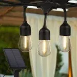 Brightech Ambience Pro Solar Power LED Edison Bulb Outdoor String Lights 27 ft