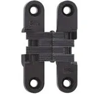 (2-Pk) Invisible Hinge With Holes Nickel Black 2.375&#034;W x 3/4&#034; Thick 204CUS19