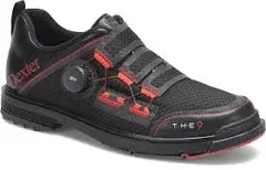 Dexter Mens The 9 Stryker Boa Bowling Shoes (for Right and Left Handed Bowlers. Men's Shoe Sizing) - Black/Red 10.5