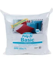 16&#034; rectangle Poly-Fil Basic 2 pack pillow inserts