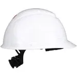 3M SecureFit Hard Hat H-701SFR-UV, White, 4-Point Pressure Diffusion Ratchet Suspension, with Uvicator