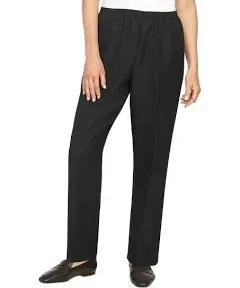 Petites Womens Classic Fit Elastic Waist Casual Pants