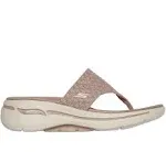 Women's Skechers, Go Walk Arch Fit Sandal – Spellbound Sandal Taupe 10 M