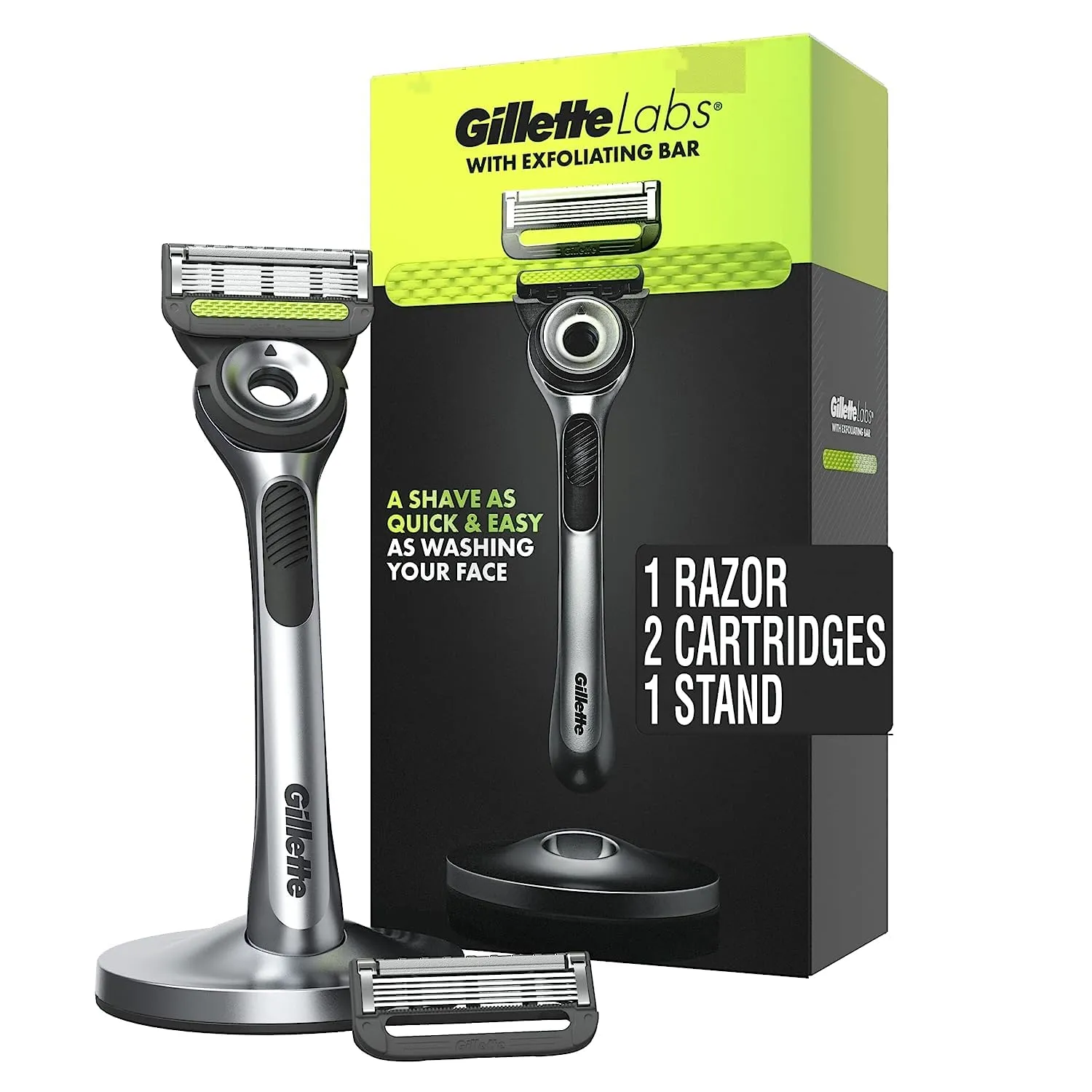 Gillette Labs Exfoliating Razor with Stand and Cartridges