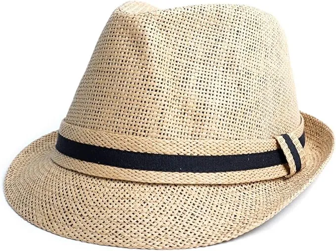 WESTEND Unisex Summer Wide Brim Fedora - Hats for Men & Women + Panama Hats & Straw Hats