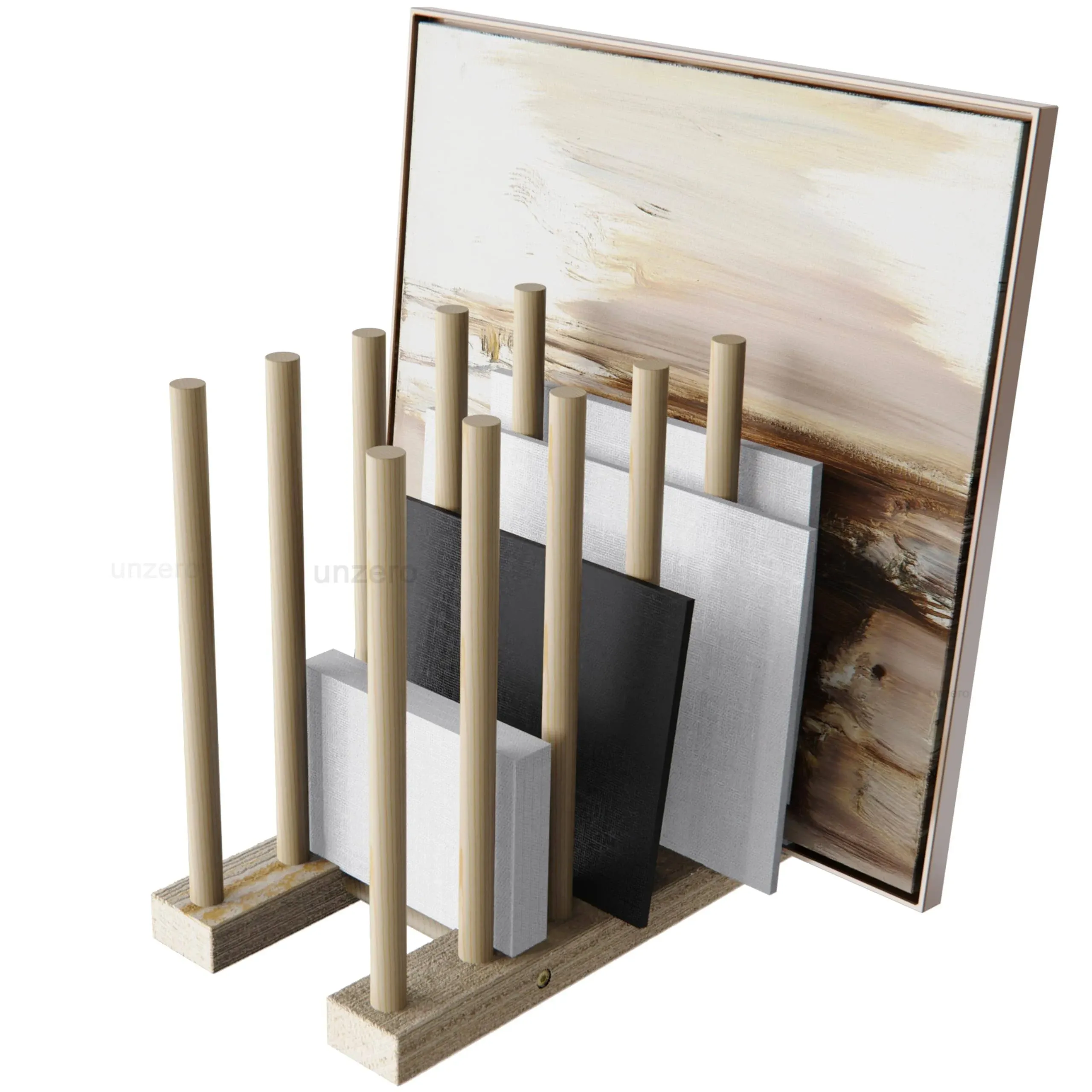 Art Storage Rack, Art Drying Rack, Art Canvas Storage Stand, Canvas Boards Rack Art Storage for Drawing Board for Art Studios, Gallery (Contemporary, 7.9" D x 15" W x 13.7" H)