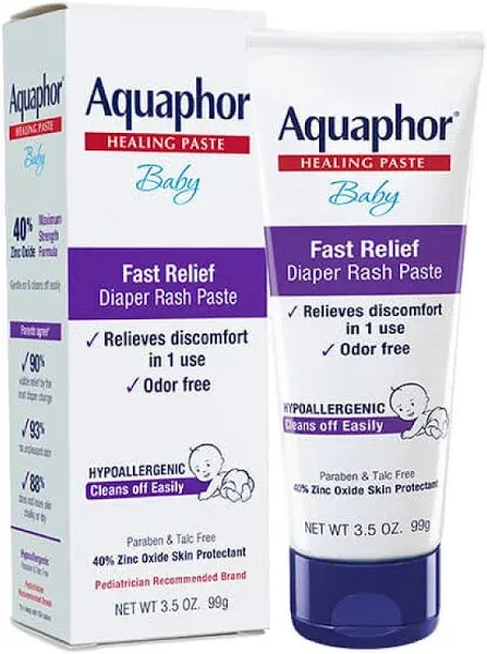 Aquaphor Baby 3 in 1 Diaper Rash Healing Cream (3.5 oz)