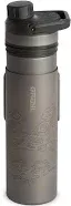 Grayl UltraPress Titanium Filter & Purifier Bottle, Brown