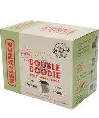 Reliance Double Doodie Toilet Waste Bag , Leak proof seal ,Easy cleanup ,6 Pack