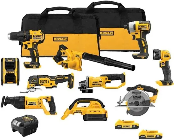 DEWALT 20V MAX 10-Tool Cordless Power Tool Combo Kit