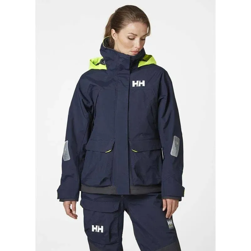 Helly-Hansen Pier 3.0 Waterproof Jackets for Women Featuring Windproof Sailing Fabric and Packable Neon Yellow Hood