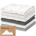 KeaBabies Shea Burp Cloths (6 Pack) in Neutrals