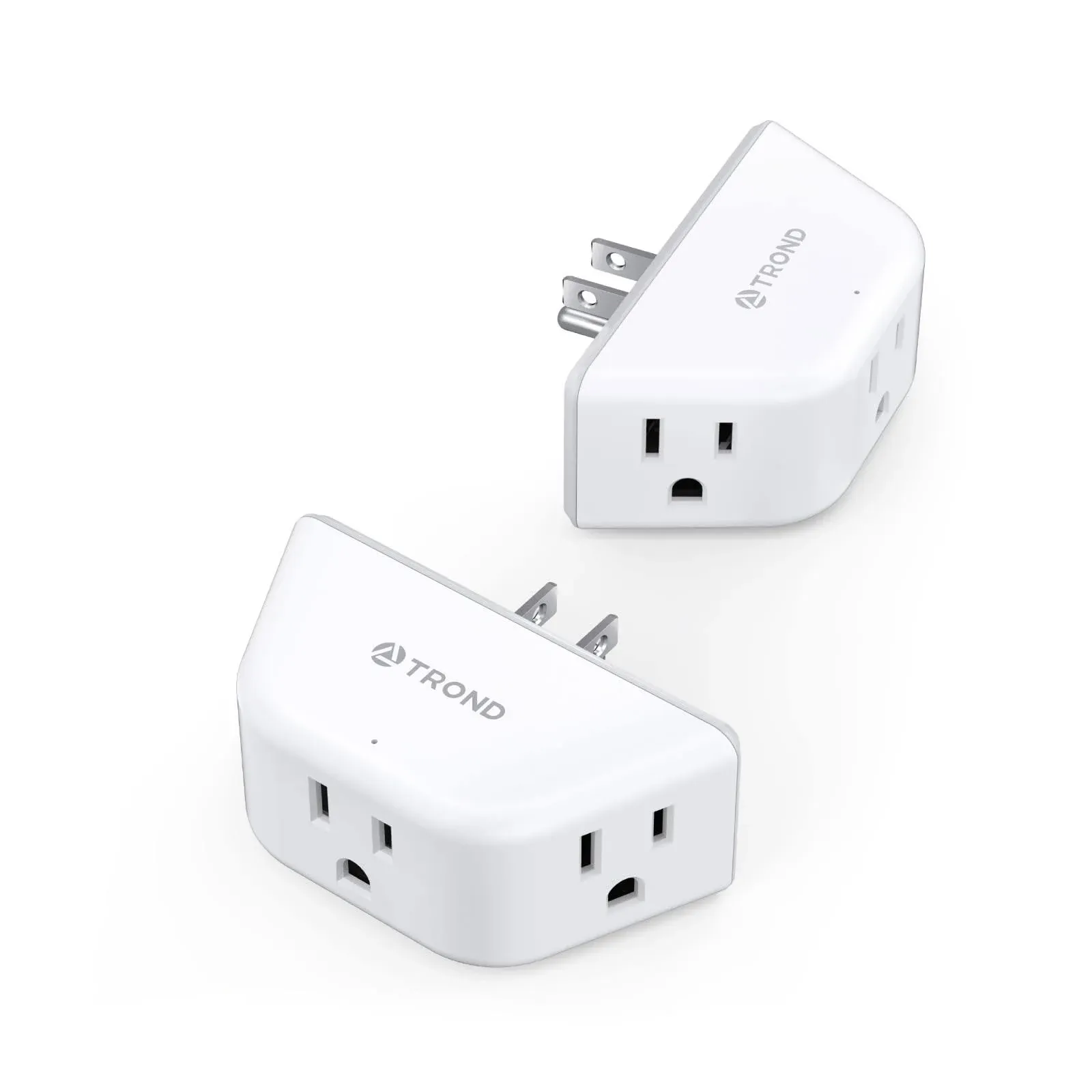 TROND Multi Plug Outlet Extender 2 Pack - Electrical Wall Outlet Splitter, 3 Way