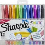 Sharpie S-Note Creative Markers Chisel Tip Assorted Colors 12/Pack