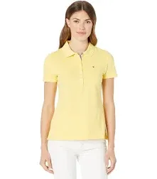 Tommy Hilfiger Women Heritage Classic Fit Short Sleeve Polo Shirt White Size XS