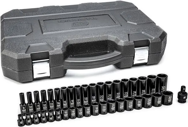 GearWrench 84948N 39 Pc. 1/2" Drive 6 Point Standard & Deep Impact Metric Socket Set