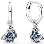 Pandora : Blue Butterfly Hoop Earrings