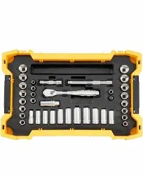 DeWalt DWMT45400 37-PC 3/8&#034; Drive Socket Set W/ TOUGHSYSTEM� 2.0 Tray &amp; Lid