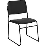 Flash Furniture - Hercules Vinyl Stacking Chair with Sled Base - Black